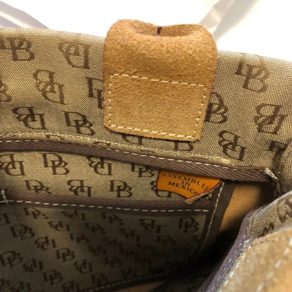 Dooney & Bourke Y2K Logo Canvas  Leather Satchel Handbag Shoulder Purse Vintage - Picture 7 of 13